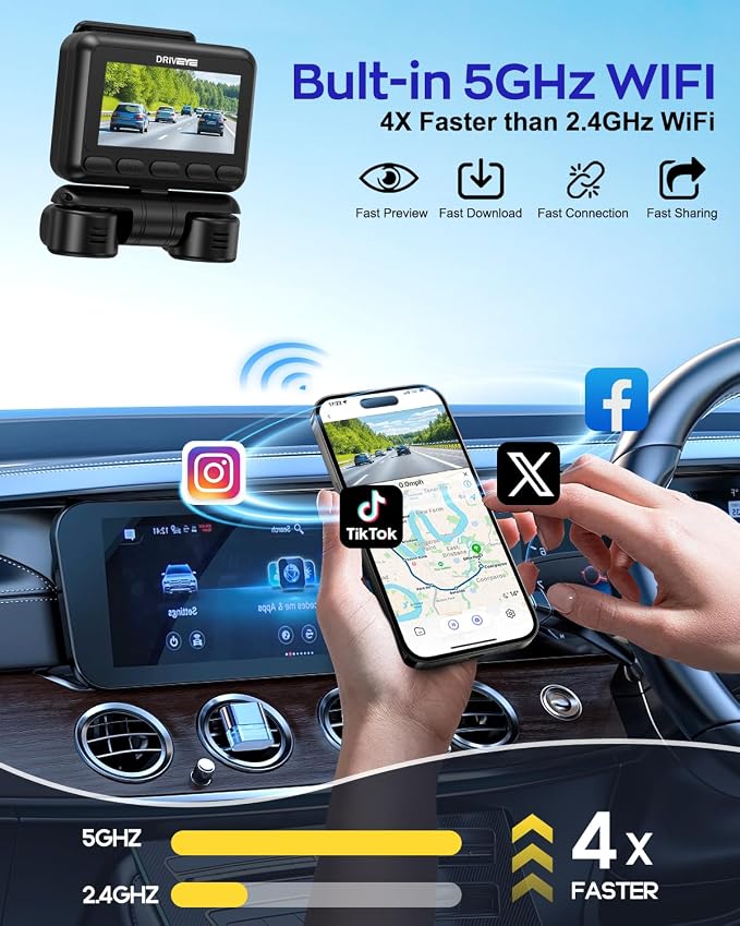 4K Dash Cam 360° View, 4 Channel Front and Rear Dash Camera - Image 7