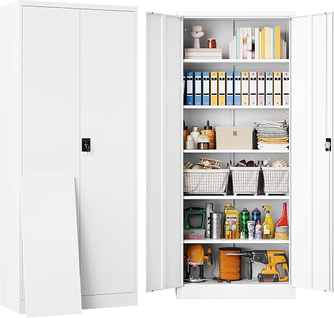 White Metal Storage Cabinet by SISESOL