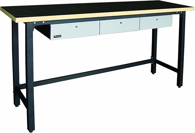 Homak 79-Inch Workbench With 3 Drawers and Wood Top, GS00579030 by HMC+Holdings+LLC+-+Homak