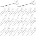 50Pcs 6"/15CM Pegboard Hooks Assortment Set, Metal Peg Board Hooks by Yauhar