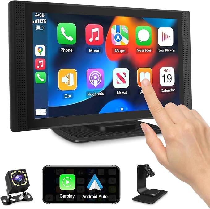 Wireless Apple Carplay Screen for Car Android Auto, Backup Camera, FM by Unknown