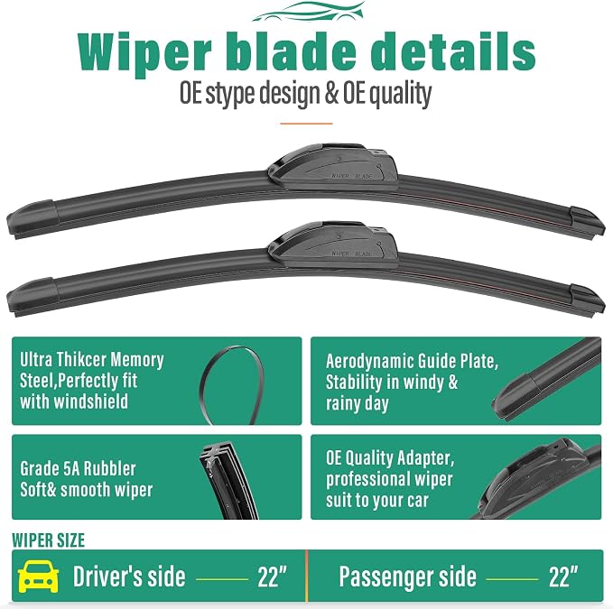22" 22" 16" Windshield Wiper Blades Replacement - Image 3