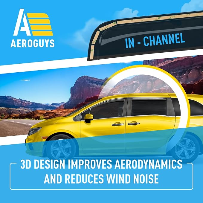 Extra Durable Window Deflectors in-Channel Window Visors Rain Guards Fit - Image 5