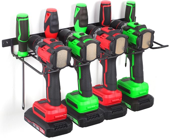 Power Tool Organizer, Cordless Drill Holder Wall Mount, Garage Tool Storage Rack by reliahom
