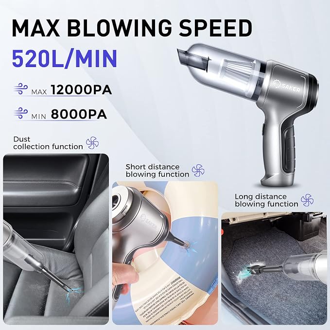 Saker Handheld Vacuum Cleaner Car - Image 4