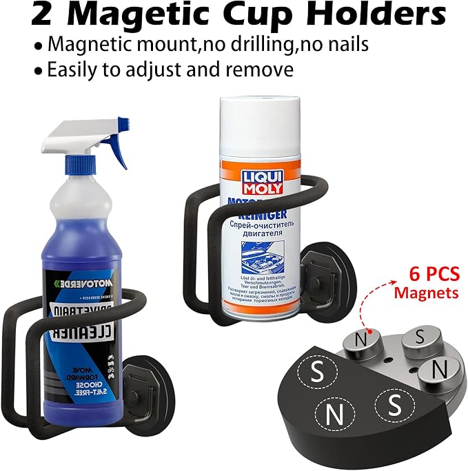 MUTUACTOR Magnetic Cup Holder Heavy Duty, Large Capacity Magnetic Mount Tractor - Image 3