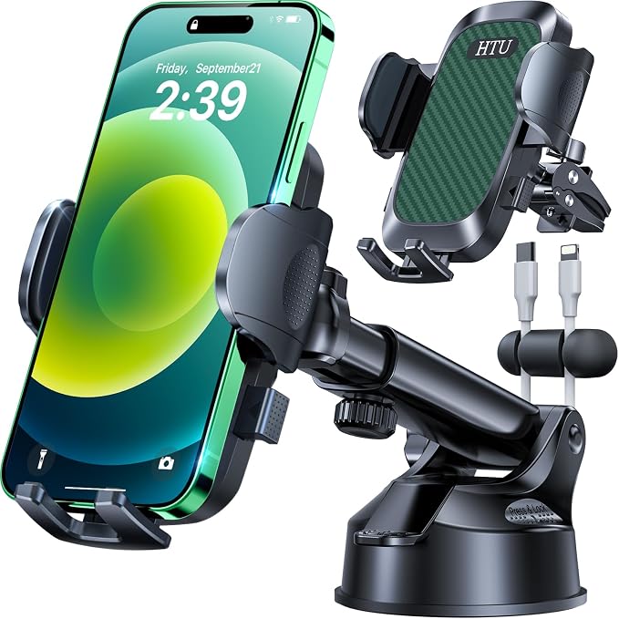 HTU 2025 Best Car Phone Holder 【Ultimate 5-in-1 & Upgraded 100+LBS Strongest by HTU15yearsincarmounts