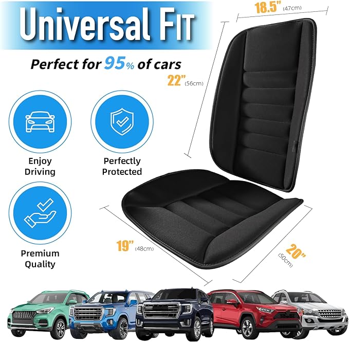Car Seat Cushion with Back Support Pillow, Comfy Lumbar Support & Seat Cushion - Image 6