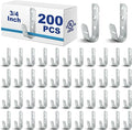 Gisafai 200 Pcs Cable Support J-Hook, 3/4 Inch Metal Garage Hooks by Gisafai