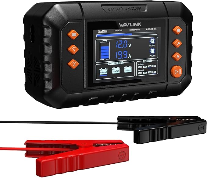 WAVLINK Smart Battery Charger, Car Battery Charger by WAVLINK%C2%AE