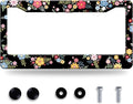 Colorful Flowers License Plate Frame Beautiful Floral License Plate Frames by BRAGHRTED