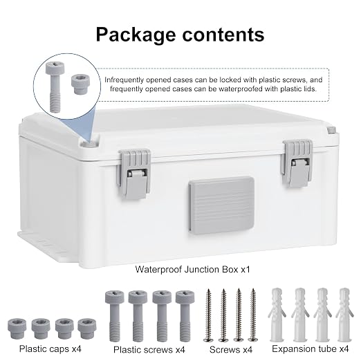 Outdoor Electrical Junction Box, ABS Water Resistant Enclosure - Image 6