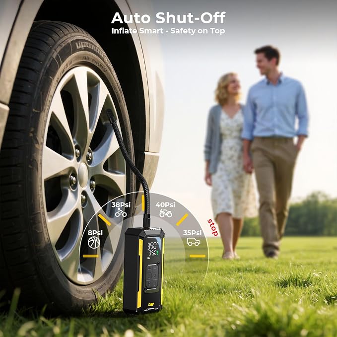 Tire Inflator Portable Air Compressor, 150 PSI Portable Tire Inflator - Image 4