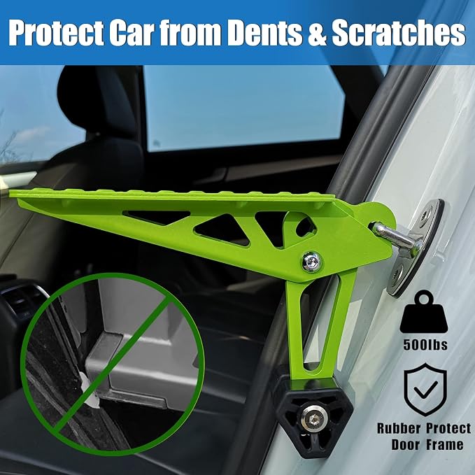 TOOENJOY Universal Fit Car Door Step, Foldable Roof Rack Door Step Up on Door - Image 4