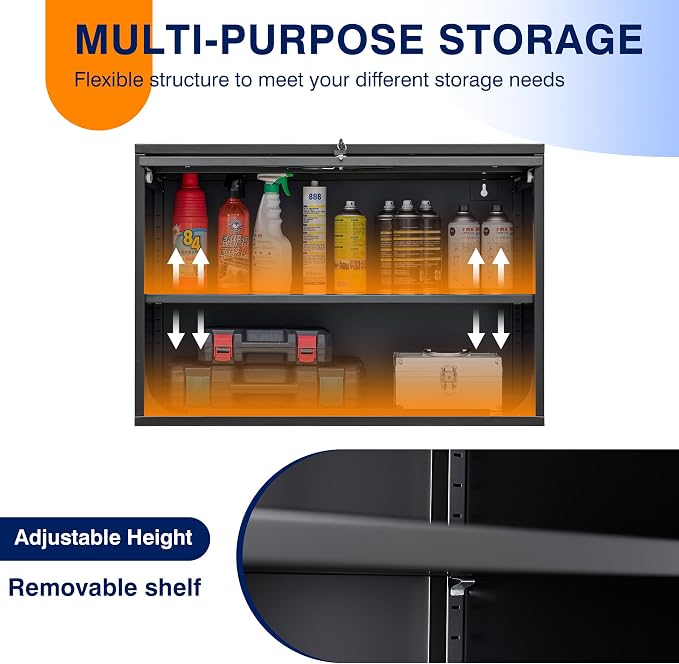 Yizosh Metal Garage Wall Cabinet - Image 5