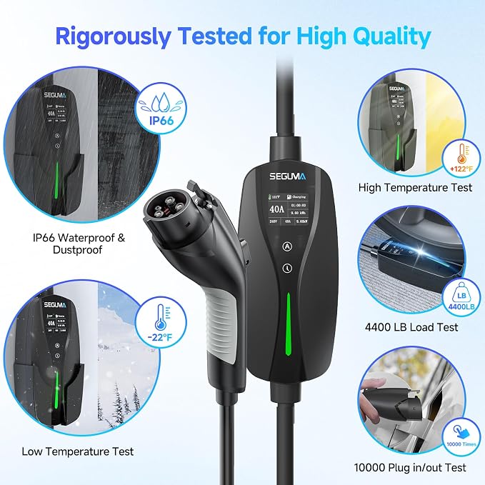 Level 2 EV Charger, 40Amp Electric Car Chargers 25FT Cable - Image 9