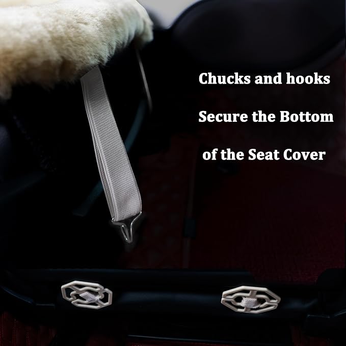 Fluffy Genuine Sheepskin Car Seat Cover - Image 6