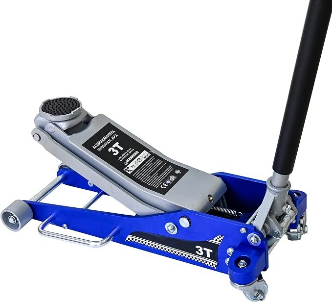 Aluminum Steel Hydraulic Floor Jack 3Ton/6600lbs.Dual Piston Fast Lifting by Unknown