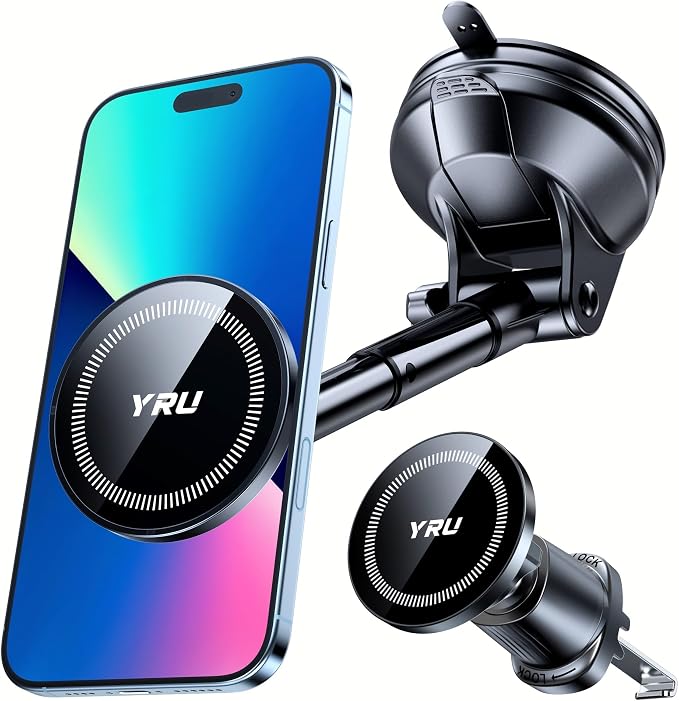 YRU Magnetic Phone Holder for Car【Patented & Super Magnet】 for MagSafe Car by YRU2025ProCarMount