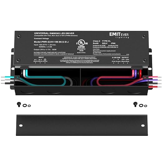 EMITEVER Dimmable Led Driver, 100W AC 100V-277V to DC 24V Transformer, 5-in-1 - Image 2