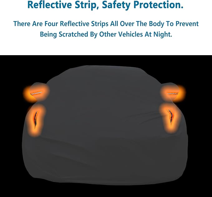 MORNYRAY Waterproof Car Cover All Weather Snowproof UV Protection Windproof - Image 4