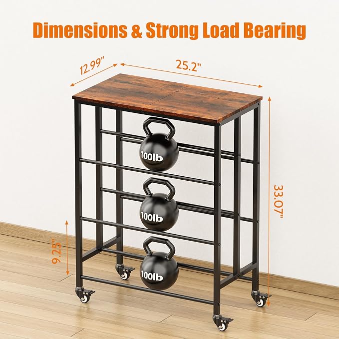 3D Printer Filament Cart, 2 Rows Filament Storage Rack Shelf - Image 5