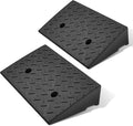 DNA MOTORING 2pcs 4.3" Rise Rubber Curb Ramp Heavy Duty Loading Driveway Ramp by DNAMOTORING