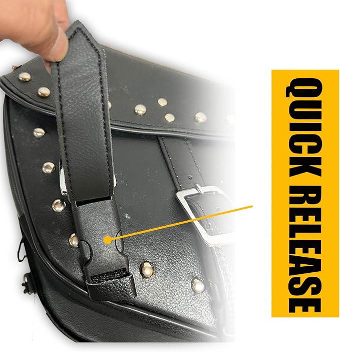 Motorcycle Saddlebags, 33L Large Capacity Saddle Bags Motorcycles, Genuine - Image 4
