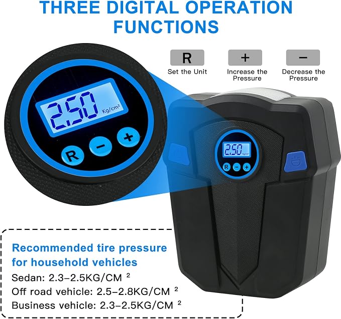 Tire Repair Kit, Tire Inflator Portable Air Compressor, Heavy Duty Flat Tire - Image 3