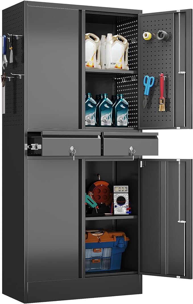 71" Metal Garage Storage Cabinet by SUXXANFurniture