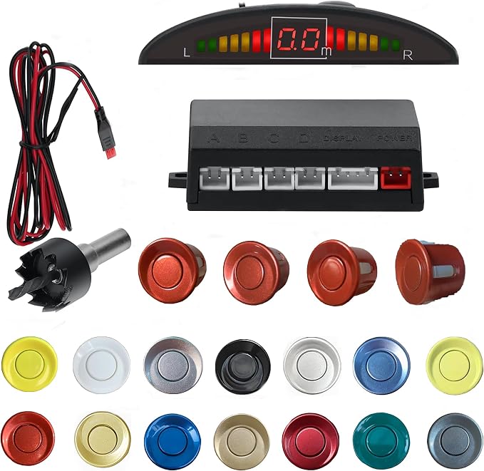 Car Reverse Backup Parking Sensor Radar Systemkit The LED Display by SANDETOUN