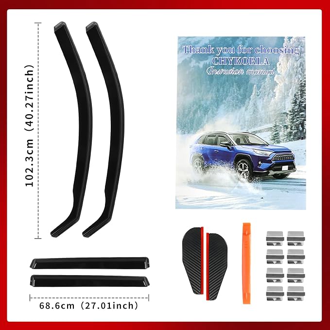 in-Channel Rain Guards Fit for Hyundai Palisade 2021 2022 2023 2024, Durable - Image 7
