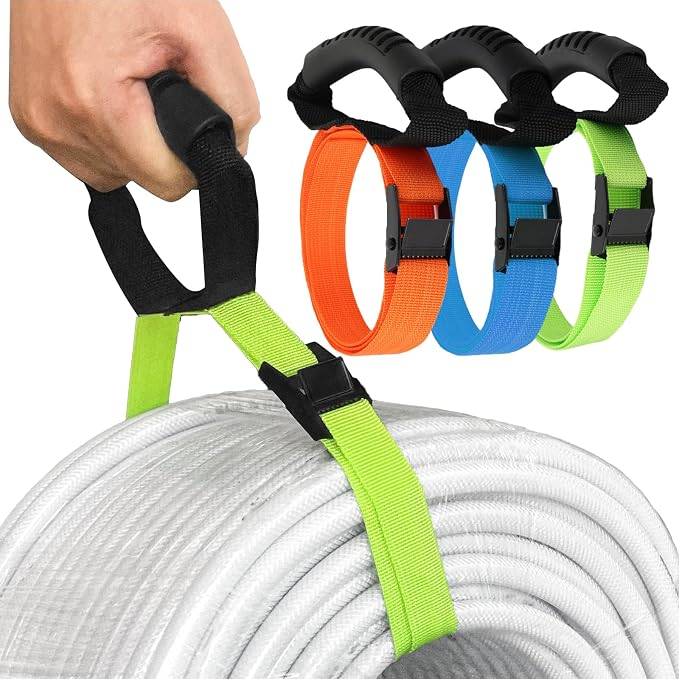 Heavy Duty Storage Straps with Handle and Easy Adjustable Steel Black Lock by Unknown
