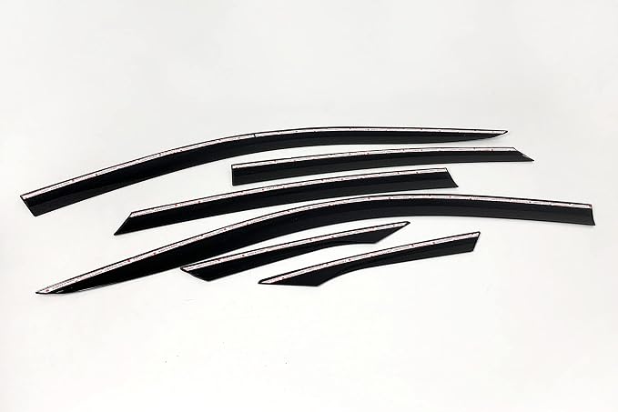 AUTOCLOVER Tape-On Rain Guards Window Visors 6 Pcs Set - Image 2