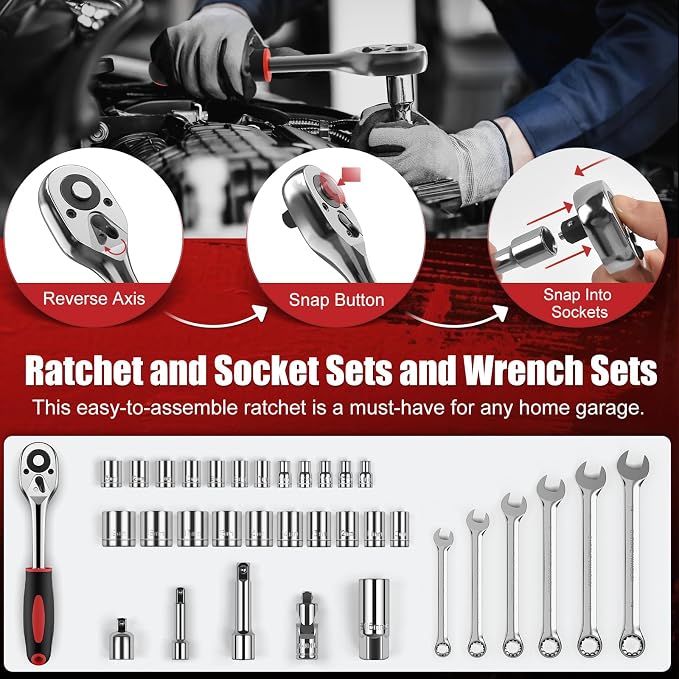 Sundpey 132-PCs Car Tool Kit - Image 3