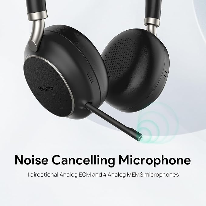 Yealink BH76 Wireless Headset Active Noise Cancelling Bluetooth Headphone - Image 6