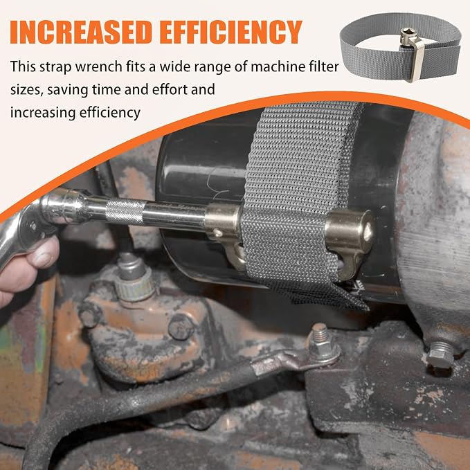 Heavy Duty Strap Oil Filter Wrench - Image 3