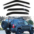 Set of 4 Front+Rear Smoke Sun/Rain Guard Outside Mount Tape-On Acrylic Window by LQQDP