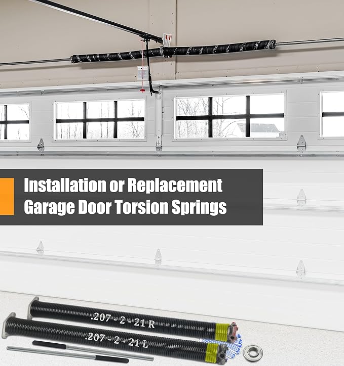 Garage Door Torsion Spring Set, Pair of 2" Electrophoresis Coated Garage Door - Image 7