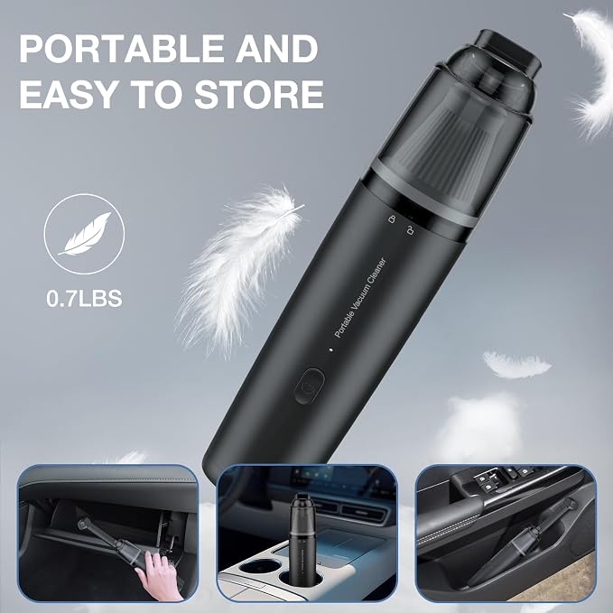 Car Handheld Vacuum Cordless 13000 PA Suction Power, Portable Mini Vacuum - Image 6
