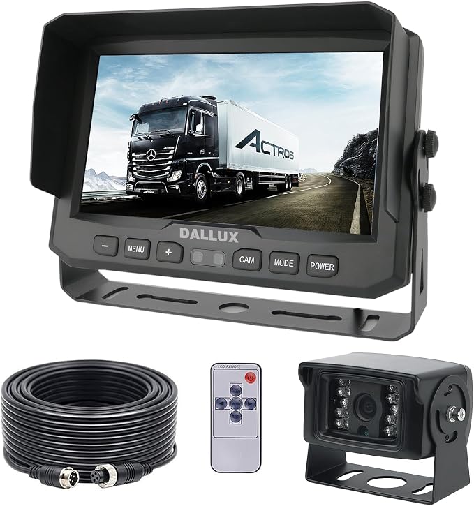 7" 1080P AHD Wired Reverse Rear View Backup Camera System, Waterproof Rearview by DALLUX