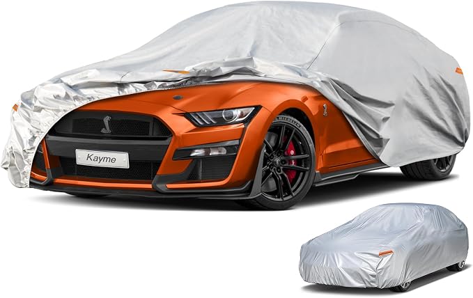 Kayme 6 Layers Car Cover Waterproof All Weather by kayme