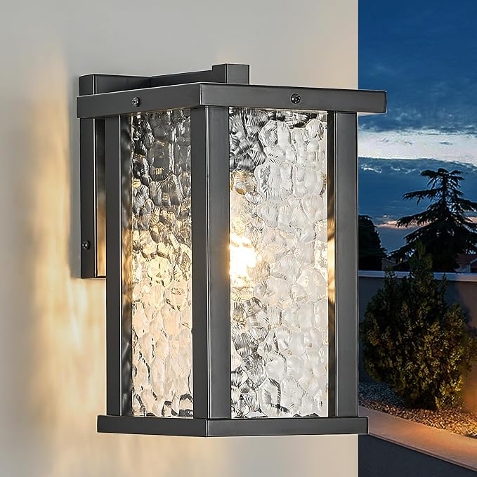 Outdoor Wall Sconce E26 Base Metal Frame by ROSYSKY