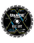 6-1/2-Inch 24-Tooth Circular Saw Blade by UXACETOOLS