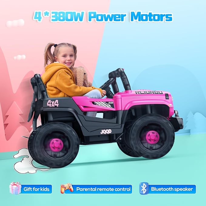 SEALIGHT 12V Kids Ride On Truck Car w/Parent Remote Control, 4 * 380W Motors - Image 4