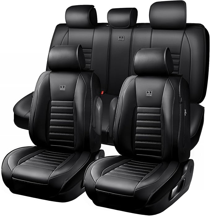 CAR PASS Nappa Leather Car Seat Covers Full Set, Luxury Seat Protector - Image 8