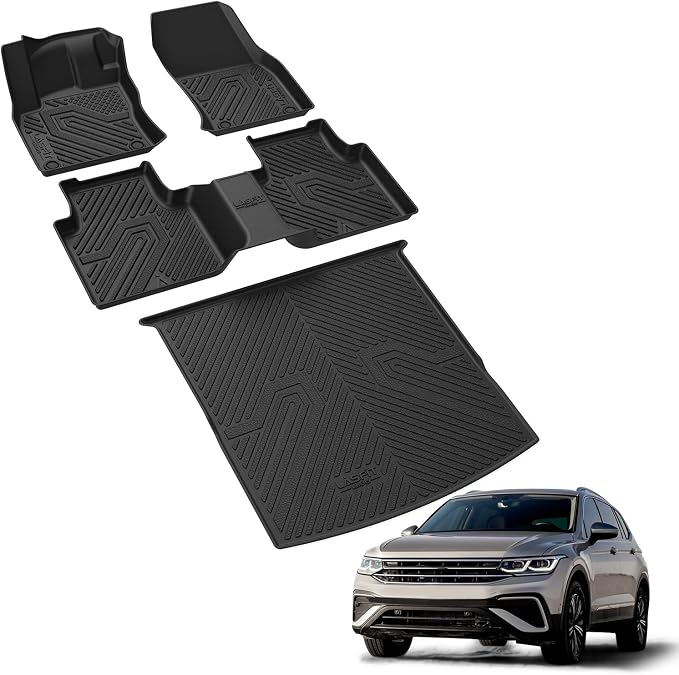 LASFIT Floor & Cargo Mats for Volkswagen Tiguan 2018 2019 2020 2021 2023 2024 - Image 8