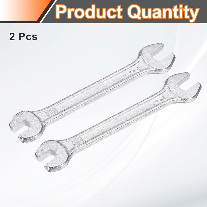 HARFINGTON 2pcs Double Open End Wrench 5.5mm x 7mm Metric 15 Degree Offset - Image 3