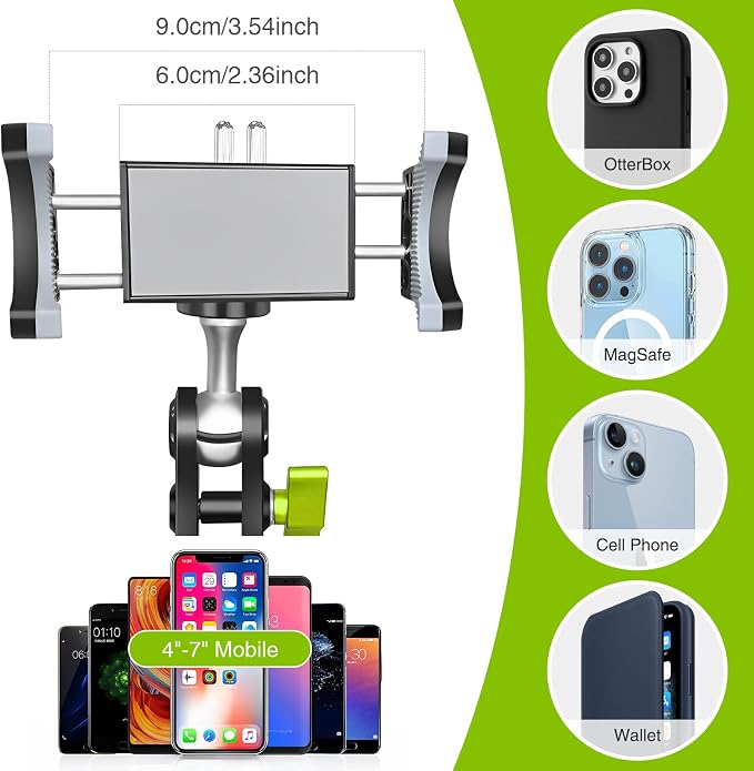 Suction Cup Phone Mount 360 Rotating Universal Ball Head Arm - Image 3