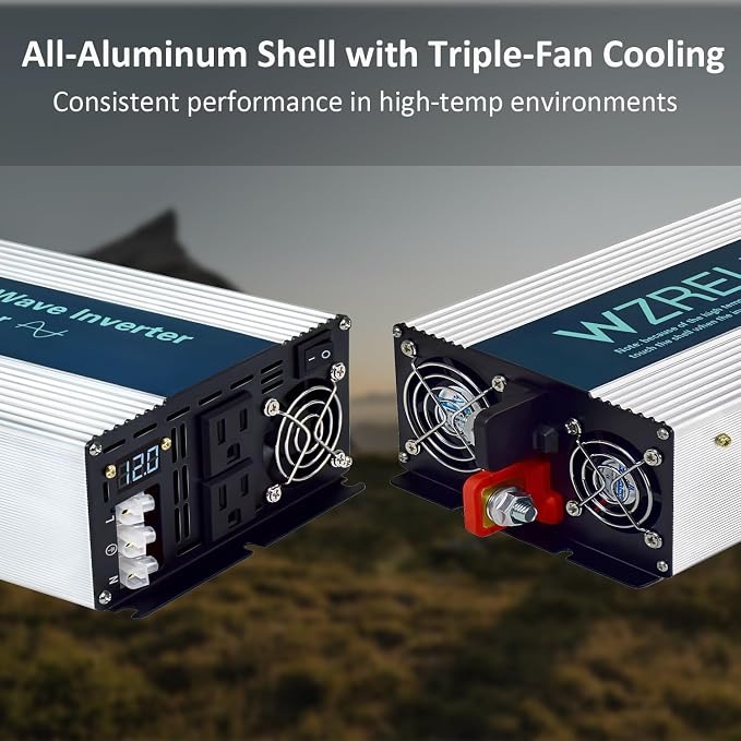 WZRELB 4000W Pure Sine Wave Inverter, Car Power Inverter 36V DC to 110V 120V AC - Image 6